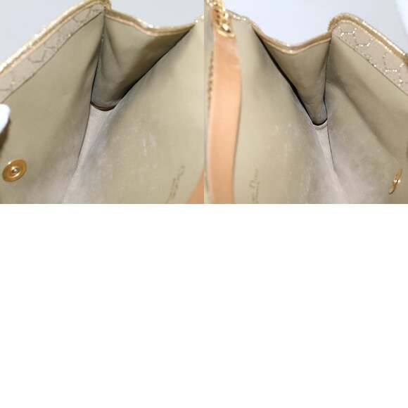 DIOR Honeycomb Canvas Chain Shoulder Bag Beige - Picture 12 of 12